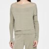 GELAAGDE LINNEN SWEATER