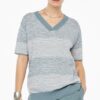 SWEATER KORTE MOUW GESTREEPT