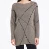 Lange mohair sweater gelijnd