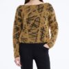 Korte warme sweater jacquard