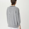 KATOENEN SWEATER GESTREEPTE V-HALS - Afbeelding 2