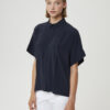 BLOUSE ZIJDE CREPE BLAUW