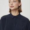 BLOUSE ZIJDE CREPE BLAUW - Afbeelding 3