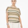 GESTREEPTE MOUWLOZE TOP