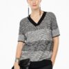 SWEATER KORTE MOUW GESTREEPT
