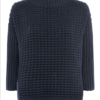 KATOENEN SWEATER INDIGO BLAUW
