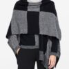 PONCHO MET PATCHWORK JACQUARD