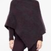 PONCHO - GEMATTEERDE JACQUARD