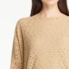 GEPERFOREERDE TRUI BOOTHALS BEIGE - Afbeelding 3