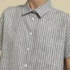 GESTREEPTE LINNEN BLOUSE - Afbeelding 3