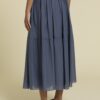 LANGE ROK VOILE BLAUW - Afbeelding 2
