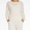 SARAH PACINI SWEATER TRANSPARANTE STREPEN