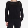SARAH PACINI SWEATER TRANSPARANTE STREPEN