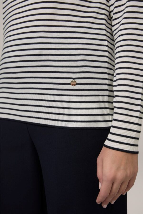 WINDSOR T-SHIRT DONKERBLAUWE STREPEN - Afbeelding 4