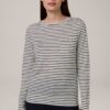 WINDSOR T-SHIRT DONKERBLAUWE STREPEN