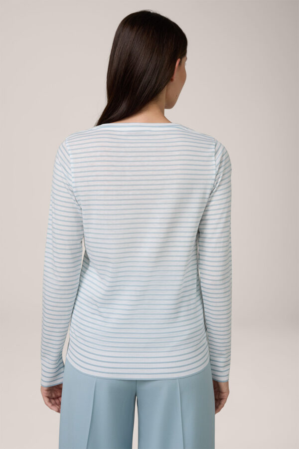 WINDSOR T-SHIRT LICHTBLAUW GESTREEPT - Afbeelding 2
