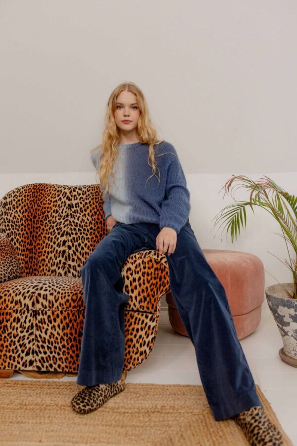 BROEK RIB NAVY