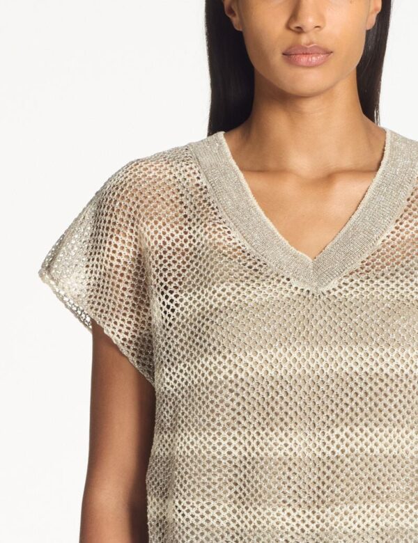 TAUPE GESTREEPTE TRUI - Afbeelding 2