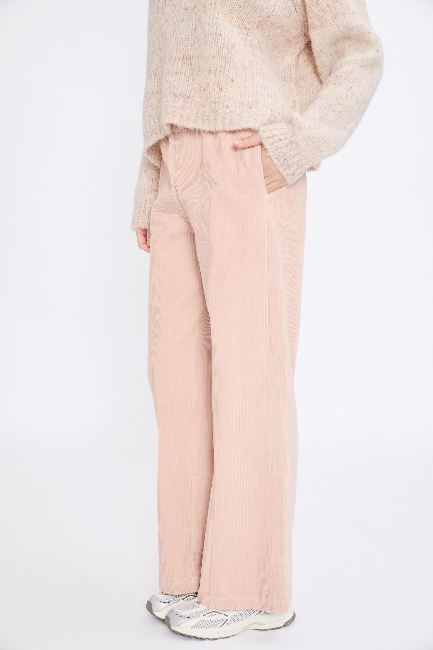 BROEK RIB NUDE