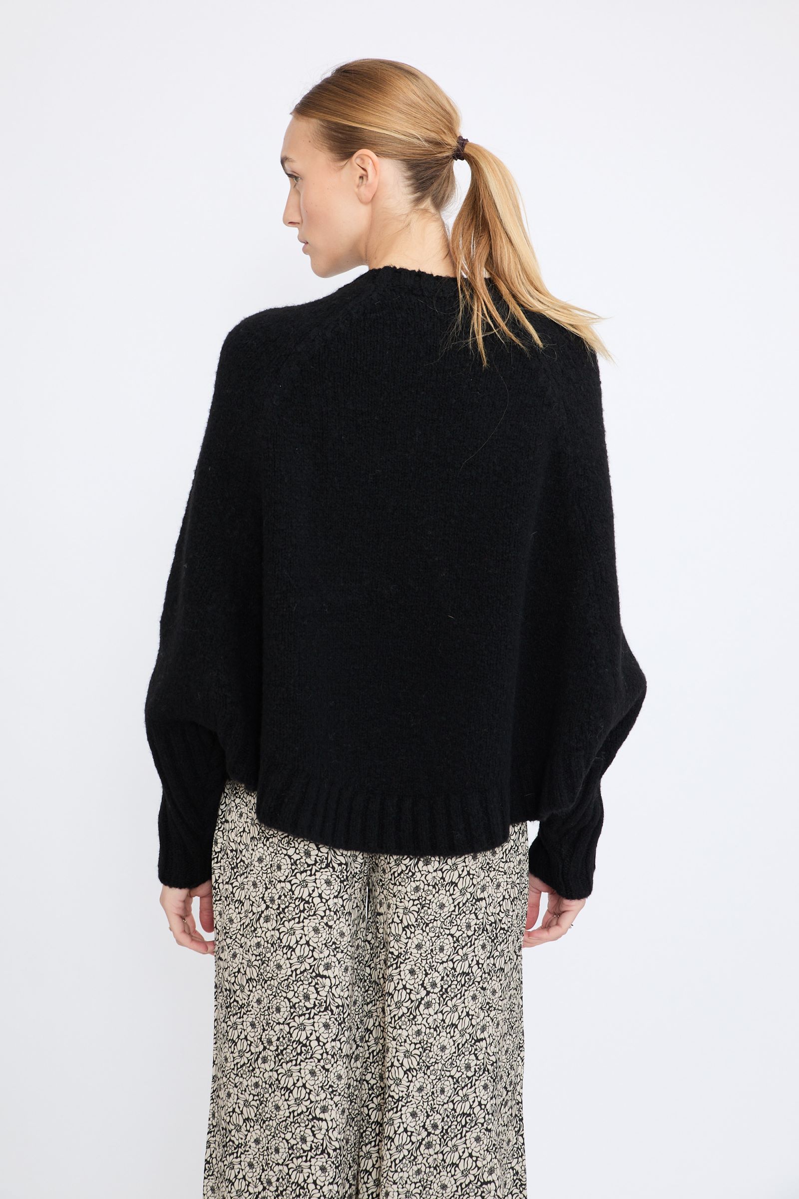 PONCHO-TRUI TERRY ZWART - Afbeelding 3