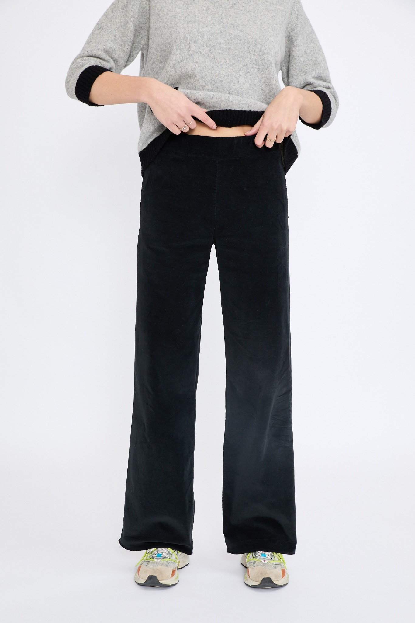 BROEK VELVET BLACK