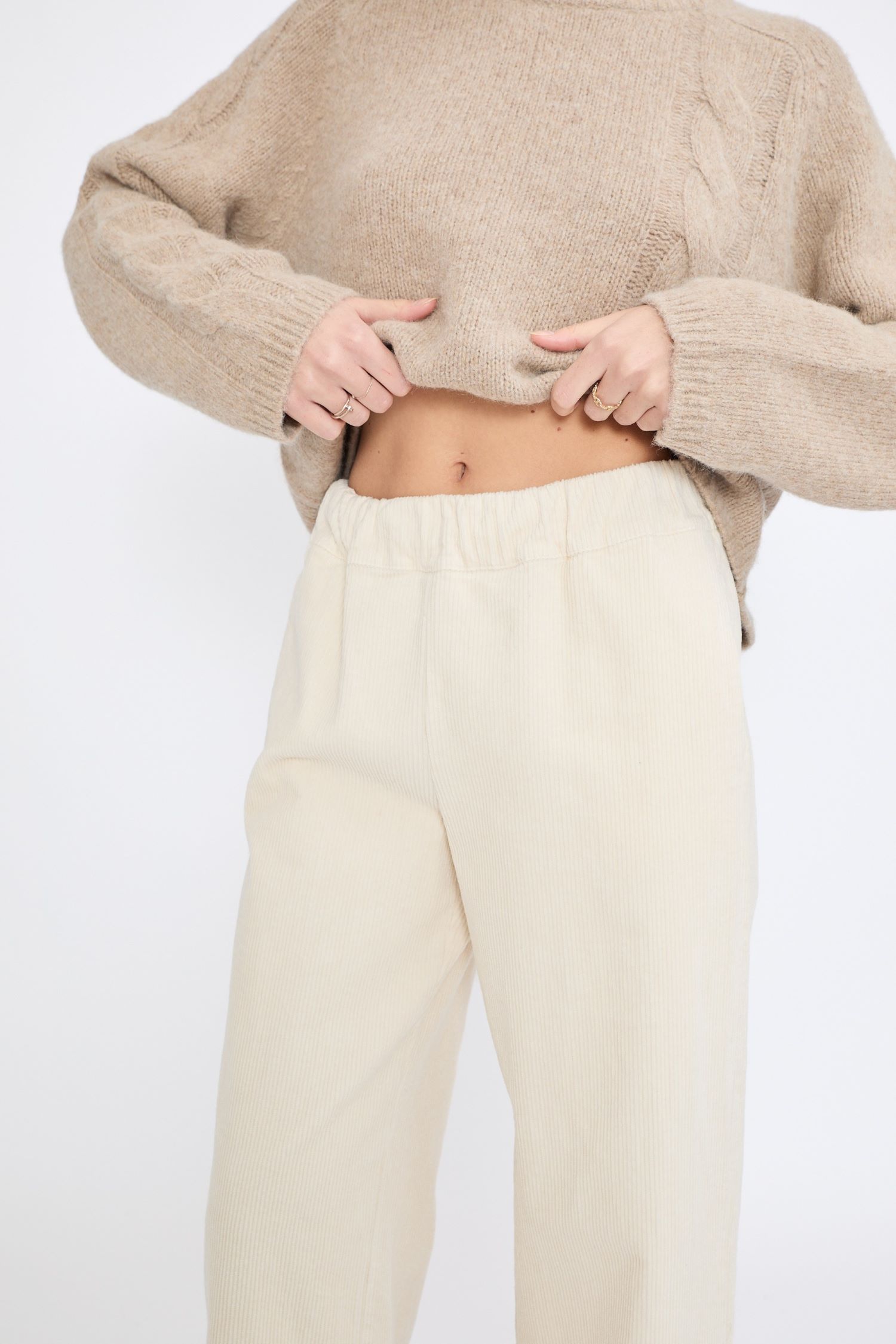 BROEK RIB OFFWHITE - Afbeelding 4