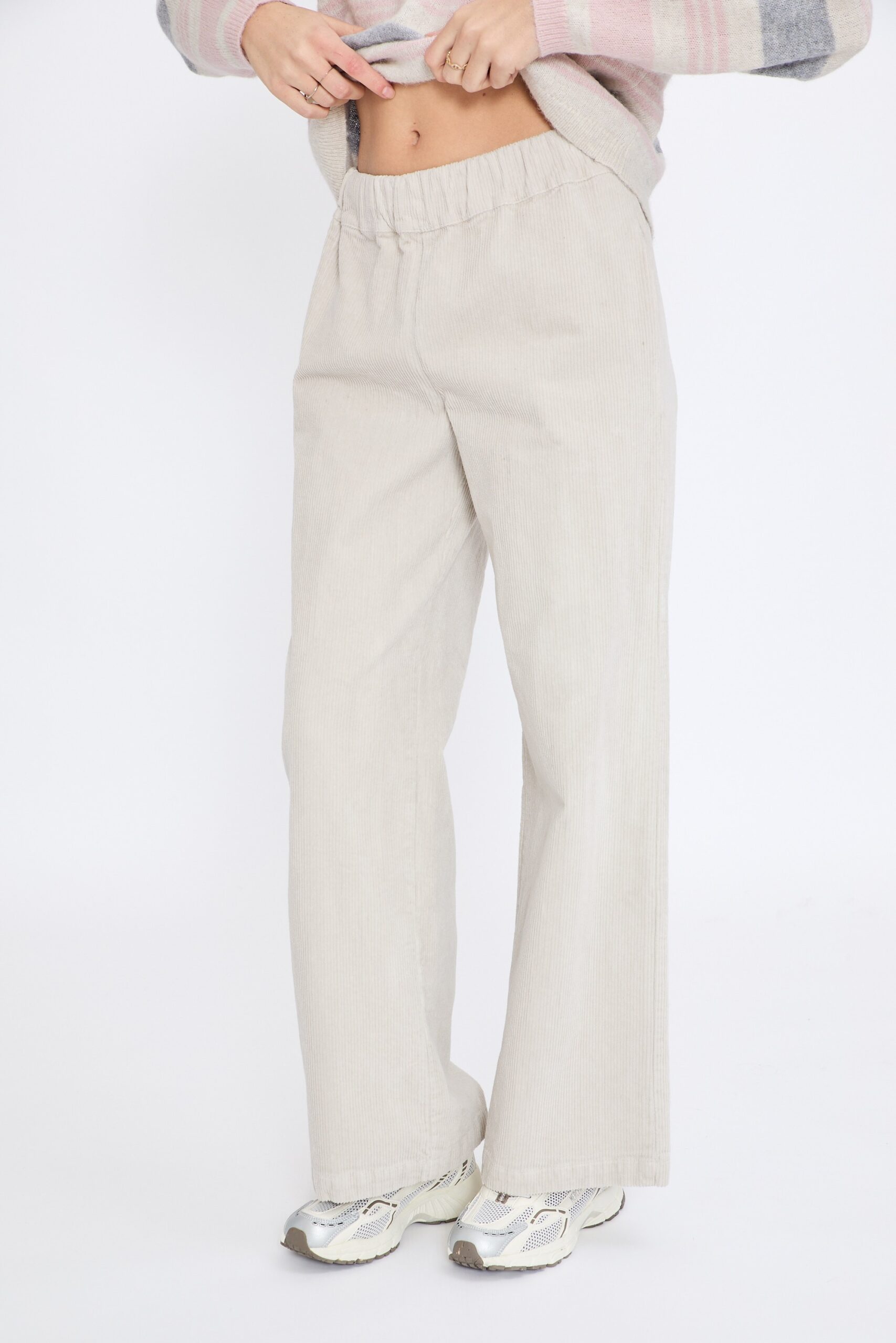 BROEK RIB OYSTER - Afbeelding 3
