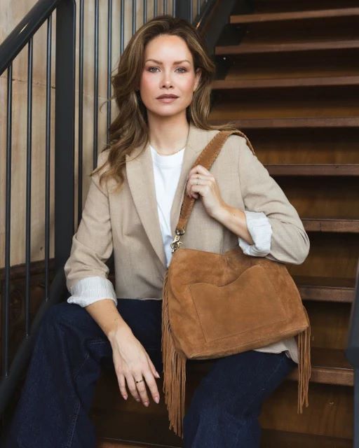 SUEDE STORMY FRINGES BLUE - Afbeelding 5