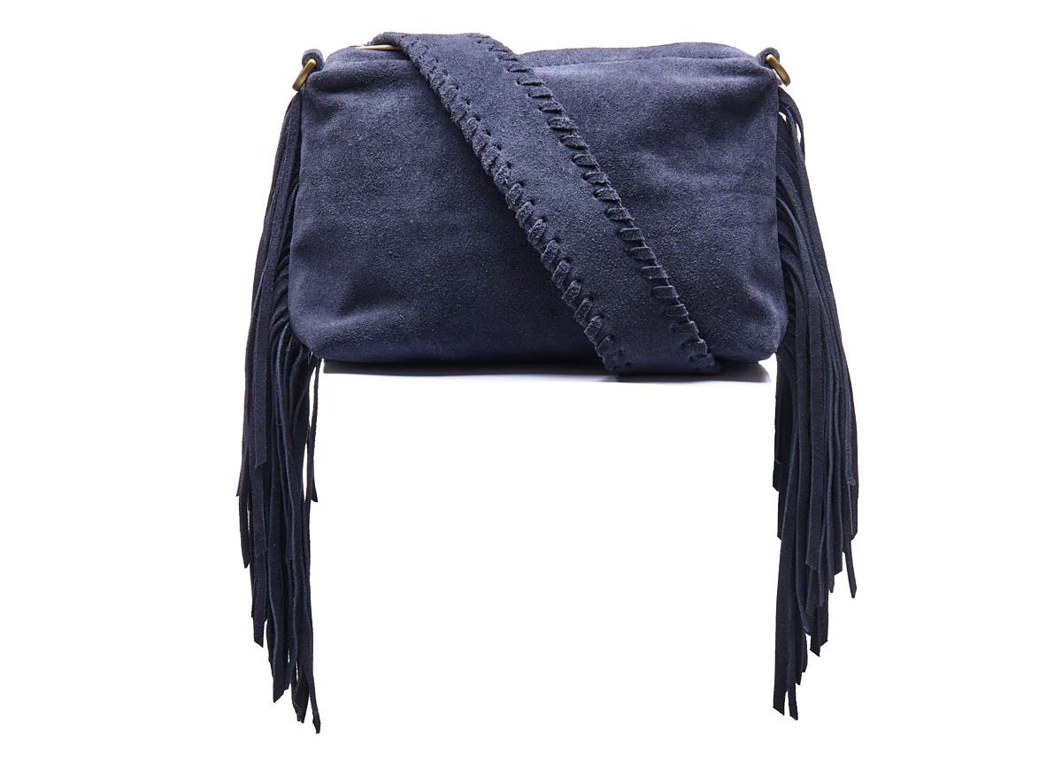 SUEDE STORMY FRINGES BLUE - Afbeelding 3