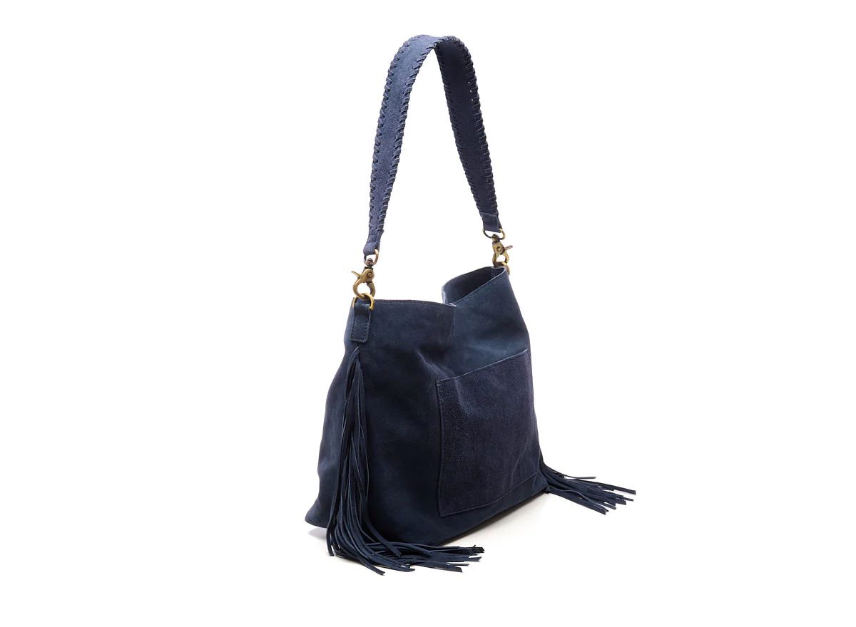 SUEDE STORMY FRINGES BLUE - Afbeelding 2