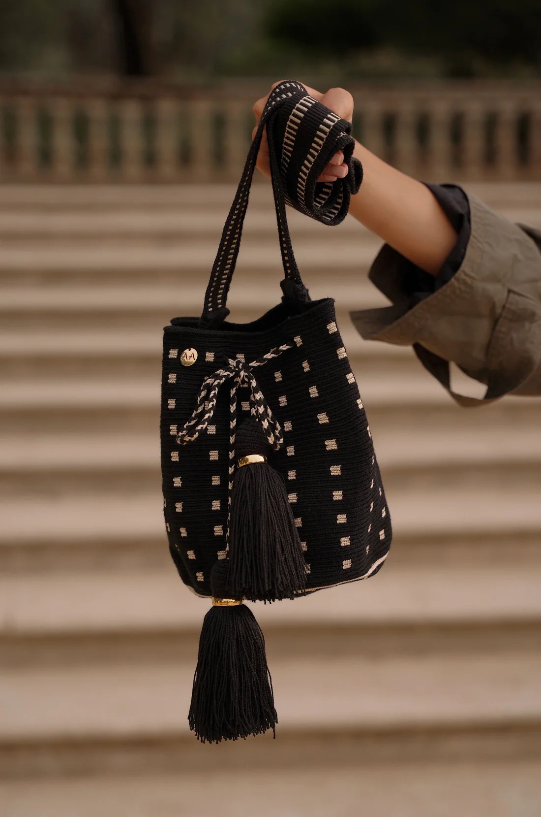 AALUNA TAS ESCAMA BLAUW/BEIGE