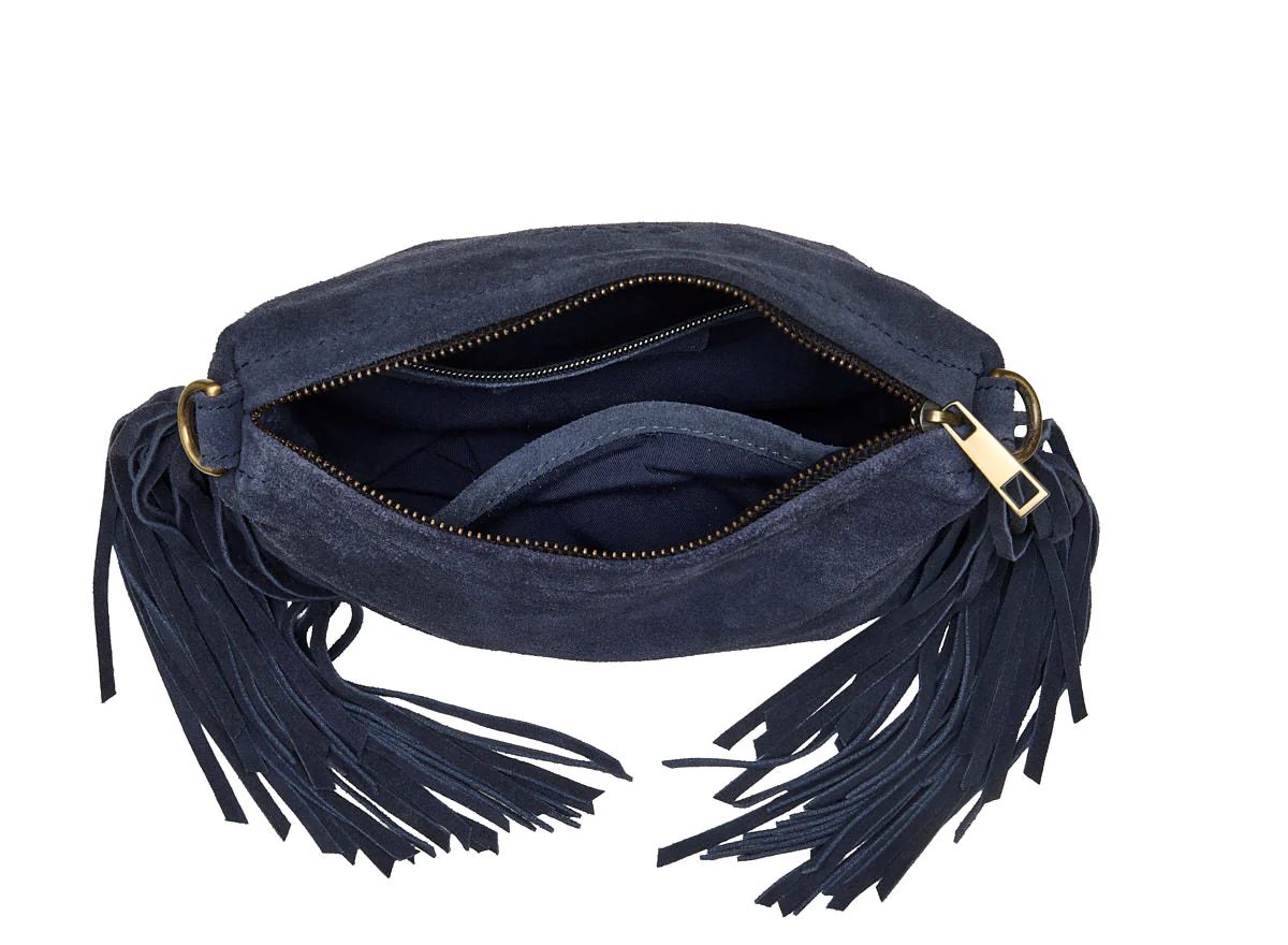 SUEDE STORMY FRINGES BLUE - Afbeelding 4