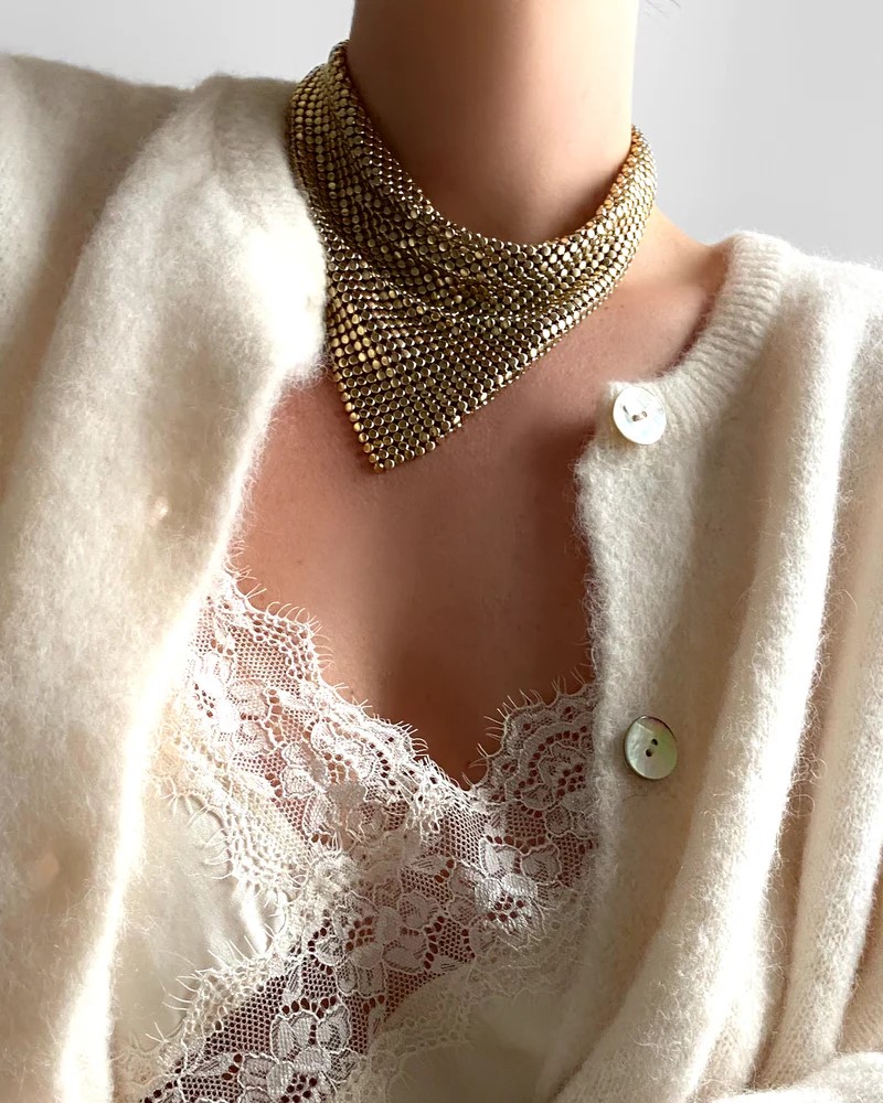 COLLIER BANDANA GOUD