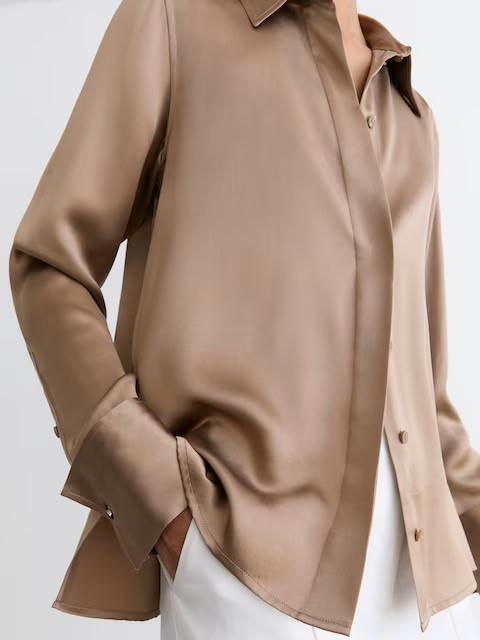 REISS BLOUSE TAUPE
