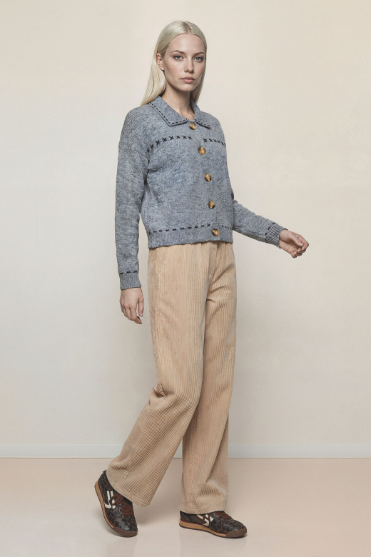 BROEK RIB WINTER WIT