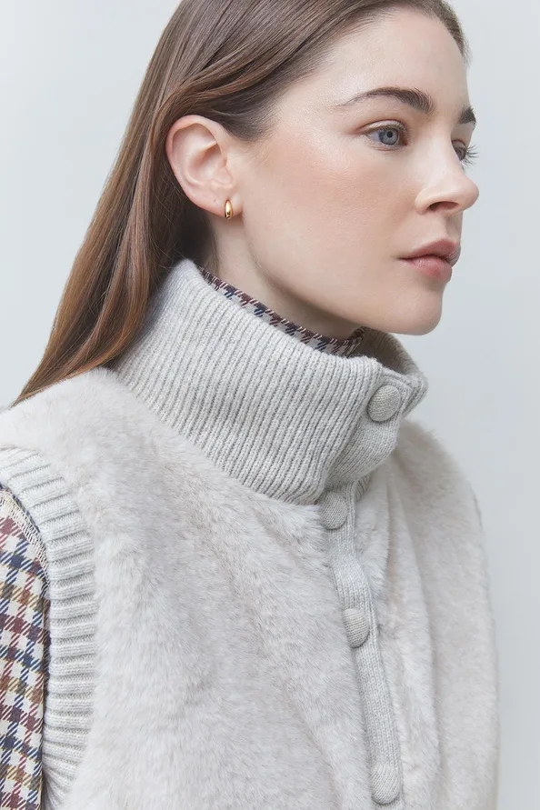 FAUX FUR VEST DOOLE - Afbeelding 3