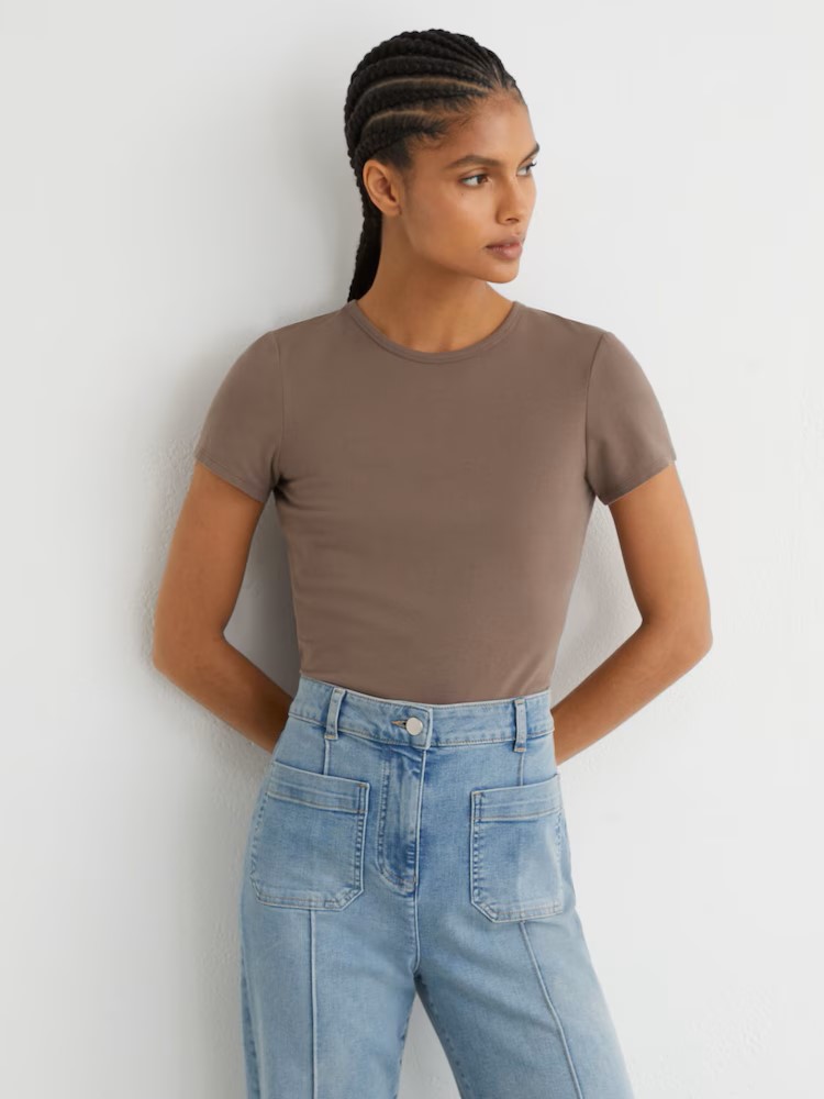 REISS TOP TAUPE