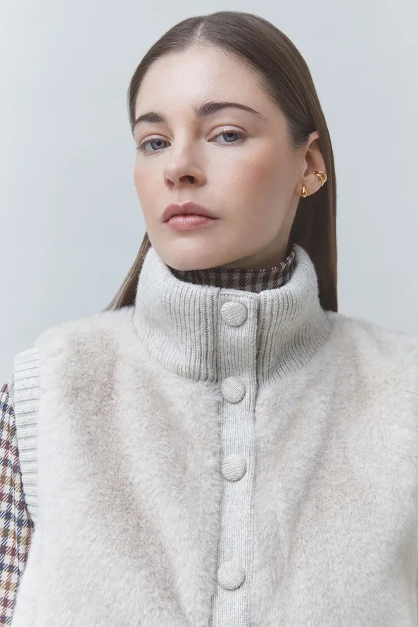 FAUX FUR VEST DOOLE